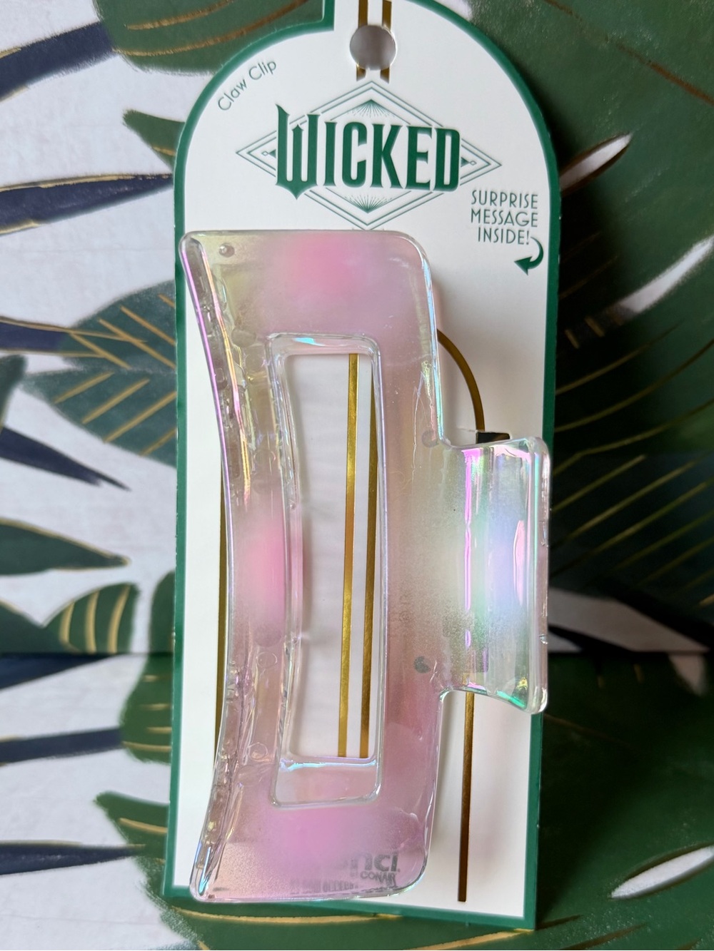 Scünci Wicked Glinda Iridescent Claw Hair Clip So Popular NWT